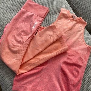 Gymshark Ombré Seamless Coral Set